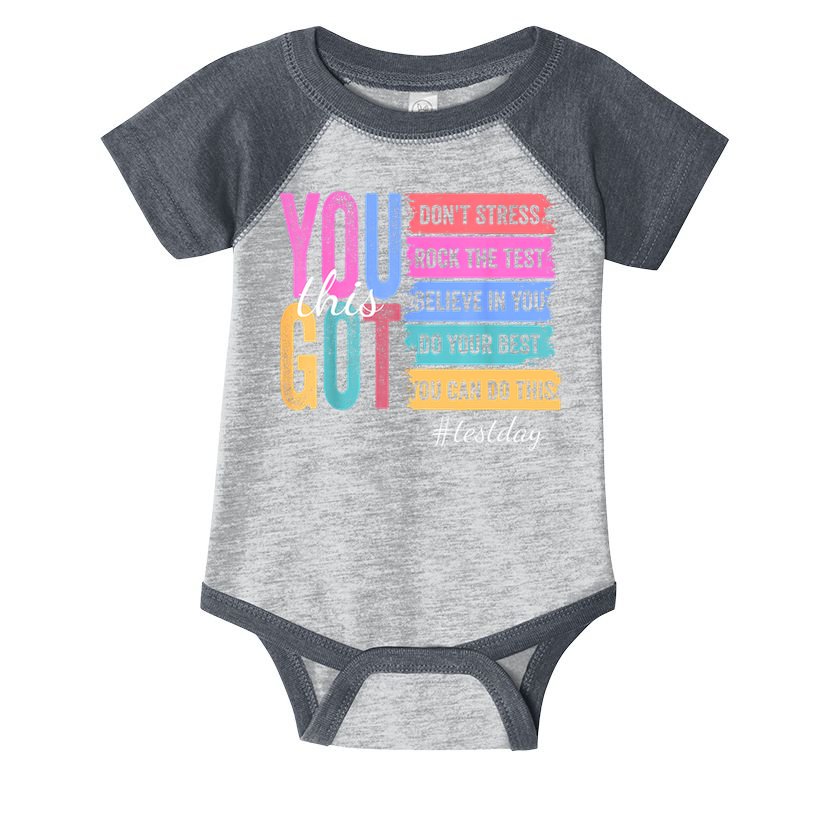 You Got This Don'T Stress Rock The Test Test Day  Infant Baby Jersey Bodysuit