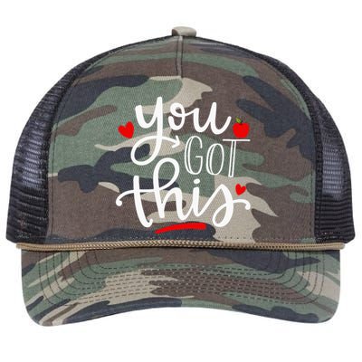 You Got This Funny Teacher Testing Day Gifts Retro Rope Trucker Hat Cap