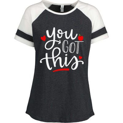 You Got This Funny Teacher Student Testing Day Gifts Enza Ladies Jersey Colorblock Tee