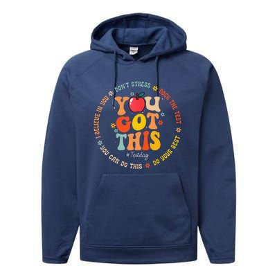 You Got This Motivational Testing Day Teacher Student Performance Fleece Hoodie