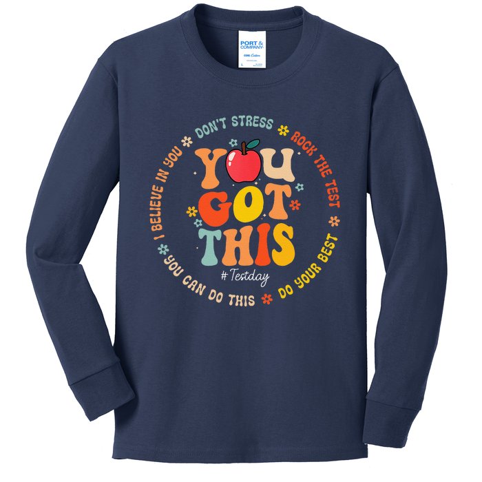 You Got This Motivational Testing Day Teacher Student Kids Long Sleeve Shirt