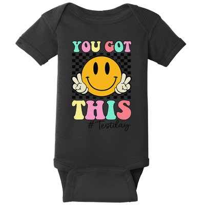 You Got This Retro Smile Teacher Student Testing Test Day Baby Bodysuit