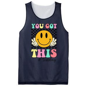 You Got This Retro Smile Teacher Student Testing Test Day Mesh Reversible Basketball Jersey Tank