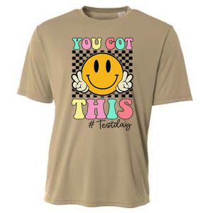 You Got This Retro Smile Teacher Student Testing Test Day Cooling Performance Crew T-Shirt