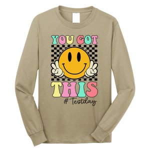 You Got This Retro Smile Teacher Student Testing Test Day Long Sleeve Shirt