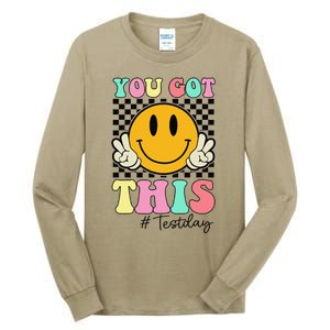 You Got This Retro Smile Teacher Student Testing Test Day Tall Long Sleeve T-Shirt