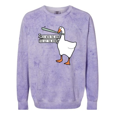 You Get The Bonk Mess With The Honk Goose Colorblast Crewneck Sweatshirt