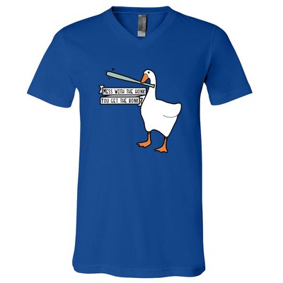 You Get The Bonk Mess With The Honk Goose V-Neck T-Shirt