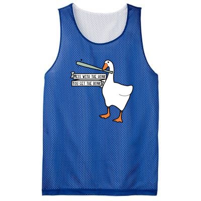 You Get The Bonk Mess With The Honk Goose Mesh Reversible Basketball Jersey Tank