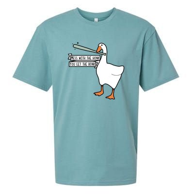 You Get The Bonk Mess With The Honk Goose Sueded Cloud Jersey T-Shirt