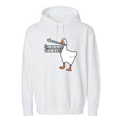 You Get The Bonk Mess With The Honk Goose Garment-Dyed Fleece Hoodie