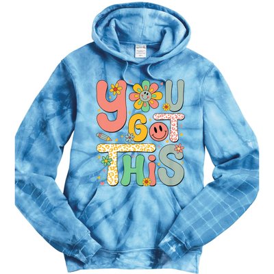 You Got This Testing Day Groovy Motivational Teacher Student Tie Dye Hoodie