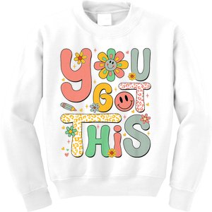 You Got This Testing Day Groovy Motivational Teacher Student Kids Sweatshirt