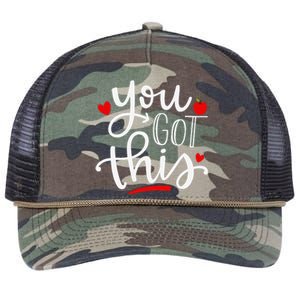 You Got This Funny Teacher Student Testing Day Gifts Retro Rope Trucker Hat Cap