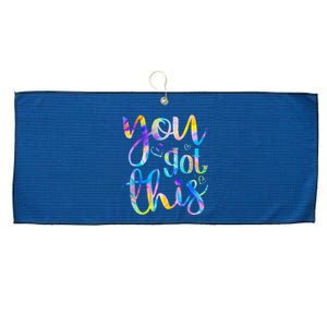 You Got This Funny Teacher Student Testing Day Tie Dye Gifts Large Microfiber Waffle Golf Towel