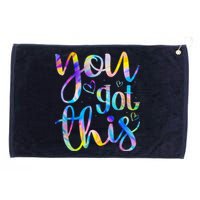 You Got This Funny Teacher Student Testing Day Tie Dye Gifts Grommeted Golf Towel