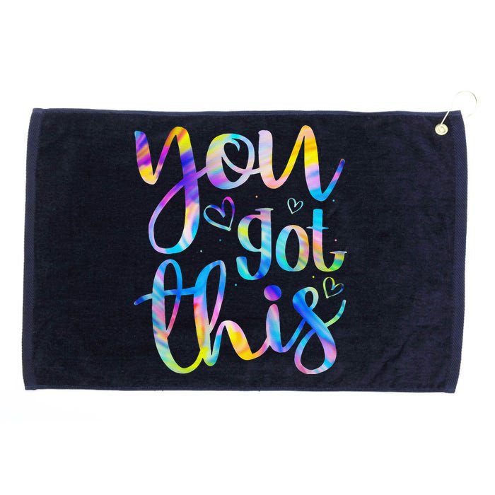 You Got This Funny Teacher Student Testing Day Tie Dye Gifts Grommeted Golf Towel