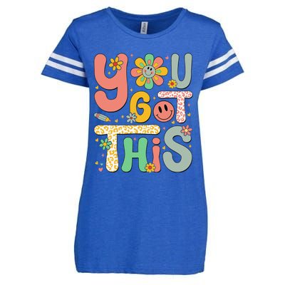 You Got This Testing Day Groovy Motivational Teacher Student Enza Ladies Jersey Football T-Shirt