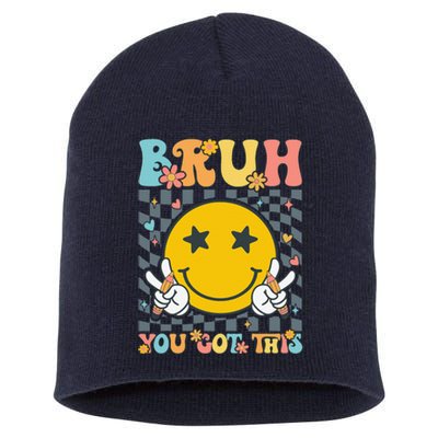 You Got This Testing Day Groovy Motivational Teacher Student Short Acrylic Beanie