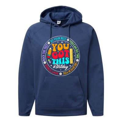 You Got This Testday School Counselor Teacher Testing Performance Fleece Hoodie