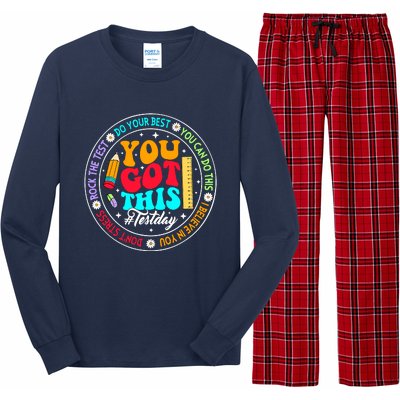 You Got This Testday School Counselor Teacher Testing Long Sleeve Pajama Set