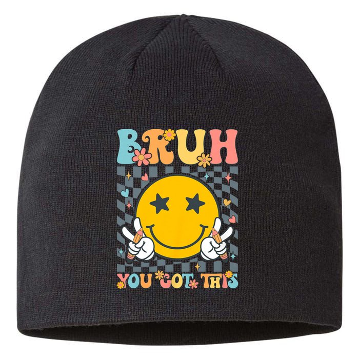 You Got This Testing Day Groovy Motivational Teacher Student Sustainable Beanie