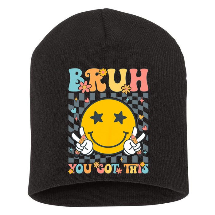 You Got This Testing Day Groovy Motivational Teacher Student Short Acrylic Beanie