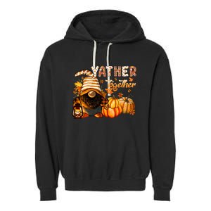 Yather Gather Together Fall Thanksgiving Afro Gnomies Garment-Dyed Fleece Hoodie