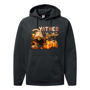 Yather Gather Together Fall Thanksgiving Afro Gnomies Performance Fleece Hoodie