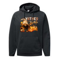 Yather Gather Together Fall Thanksgiving Afro Gnomies Performance Fleece Hoodie