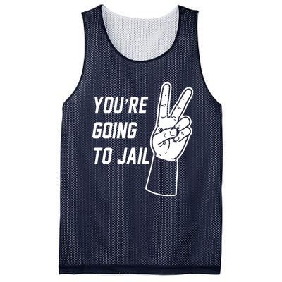 You’Re Going To Jail Los Angeles Baseball Mesh Reversible Basketball Jersey Tank