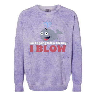 YouRe Going To Love The Way I Blow Colorblast Crewneck Sweatshirt