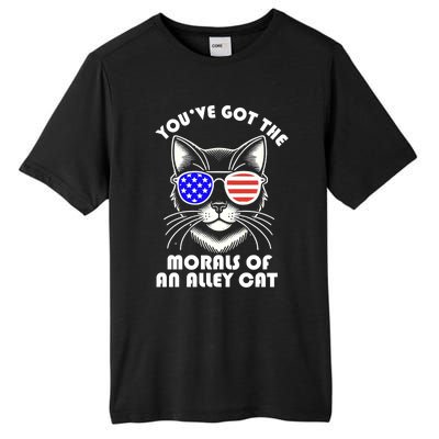 YouVe Got The Morals Of An Alley Cat 4th Of July Trump Funny Gift Tall Fusion ChromaSoft Performance T-Shirt