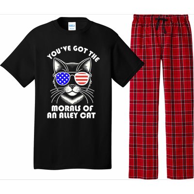 YouVe Got The Morals Of An Alley Cat 4th Of July Trump Funny Gift Pajama Set