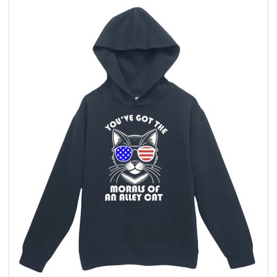 YouVe Got The Morals Of An Alley Cat 4th Of July Trump Funny Gift Urban Pullover Hoodie