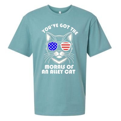 YouVe Got The Morals Of An Alley Cat 4th Of July Trump Funny Gift Sueded Cloud Jersey T-Shirt