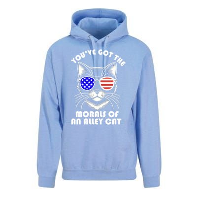 YouVe Got The Morals Of An Alley Cat 4th Of July Trump Funny Gift Unisex Surf Hoodie