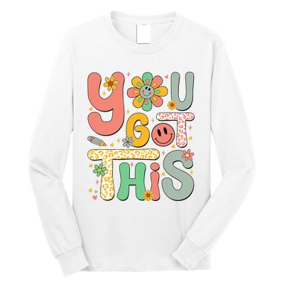 You Got This Testing Day Groovy Motivational Teacher Student Long Sleeve Shirt