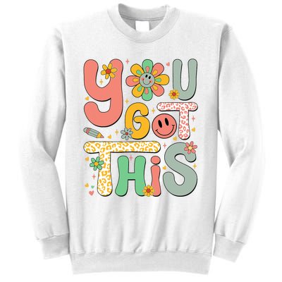 You Got This Testing Day Groovy Motivational Teacher Student Sweatshirt