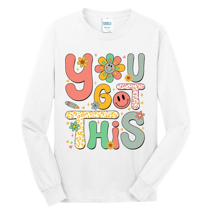 You Got This Testing Day Groovy Motivational Teacher Student Tall Long Sleeve T-Shirt