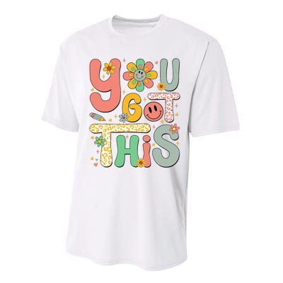 You Got This Testing Day Groovy Motivational Teacher Student Performance Sprint T-Shirt