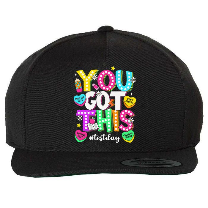 You Got This Test Day Motivational Testing Day Teacher Wool Snapback Cap