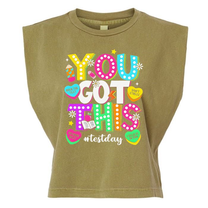 You Got This Test Day Motivational Testing Day Teacher Garment-Dyed Women's Muscle Tee