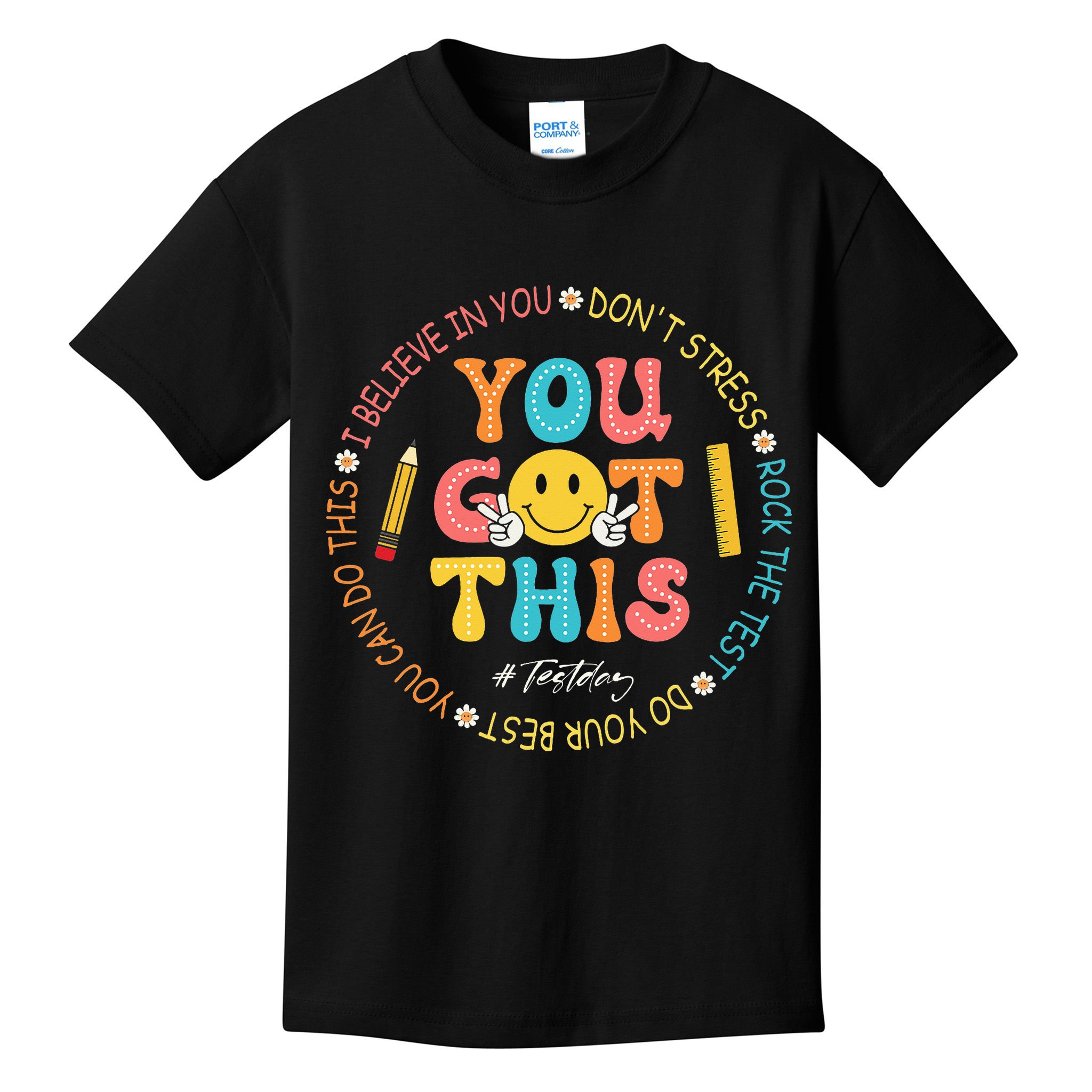 You Got This Don't Stress Rock The Test Day Teacher Kids T-Shirt