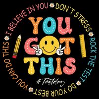 You Got This Don't Stress Rock The Test Day Teacher Zip Tote Bag