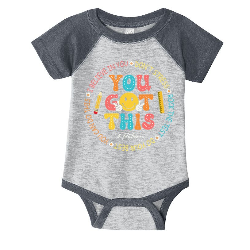 You Got This Don't Stress Rock The Test Day Teacher Infant Baby Jersey Bodysuit