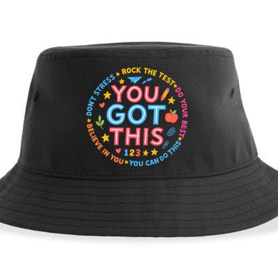 You Got This Rock The Test Do Your Best Don't Stress Sustainable Bucket Hat