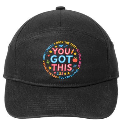 You Got This Rock The Test Do Your Best Don't Stress 7-Panel Snapback Hat