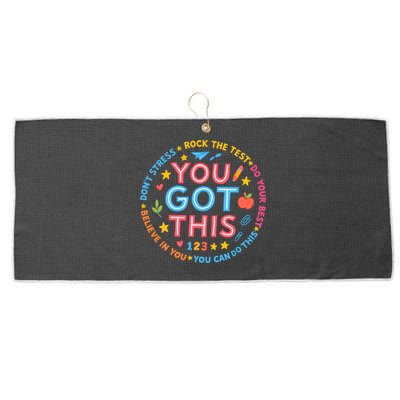 You Got This Rock The Test Do Your Best Don't Stress Large Microfiber Waffle Golf Towel