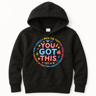 You Got This Rock The Test Do Your Best Don't Stress Kids Hoodie